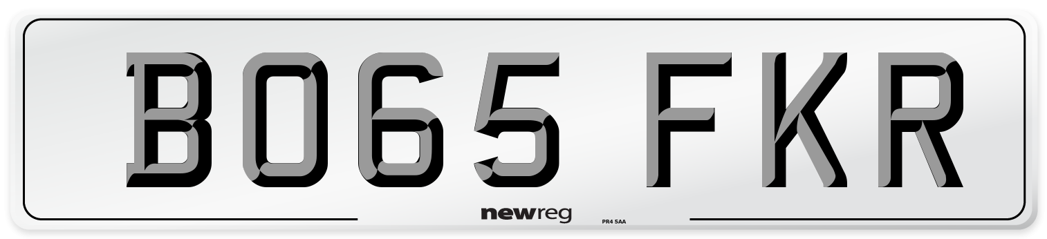 BO65 FKR Number Plate from New Reg